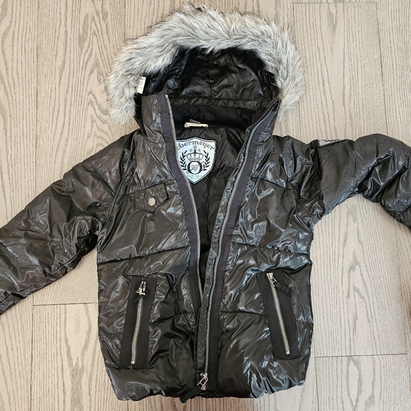 Kids winter Jacket, black, size S (8) - Picture 2 of 11